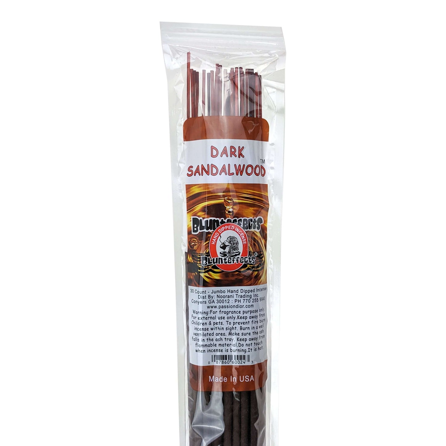Dark Sandalwood Scent, 19" BluntEffects Jumbo Incense