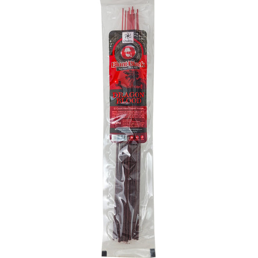 Dragon's Blood Scent 10.5" Blunt Black Incense, 12-Stick Pack
