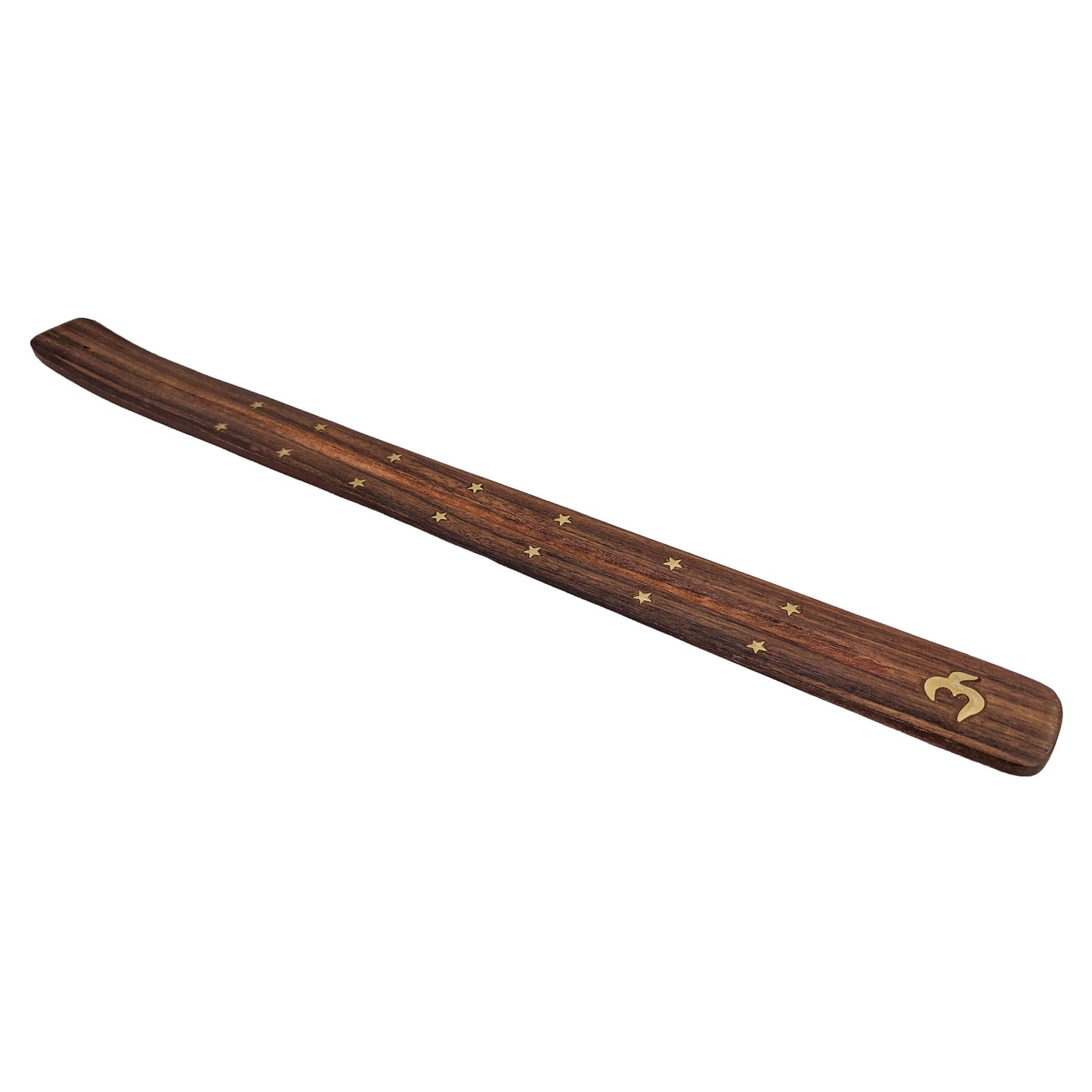 Jumbo Wood Incense Burner & Ash Catcher, Om Symbol Design, 18"