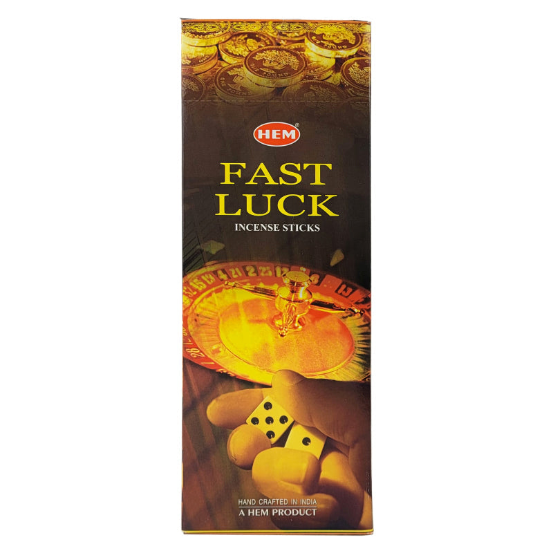 HEM Incense Sticks 20-Stick Hex Packs, Fast Luck Scent