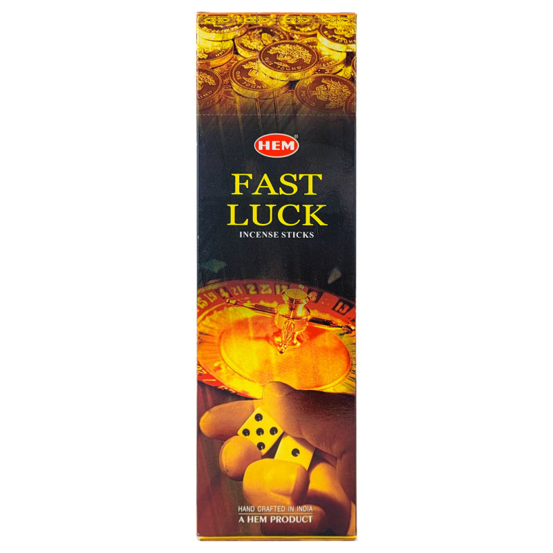 8-Stick HEM Incense Sticks Square Packs, Fast Luck
