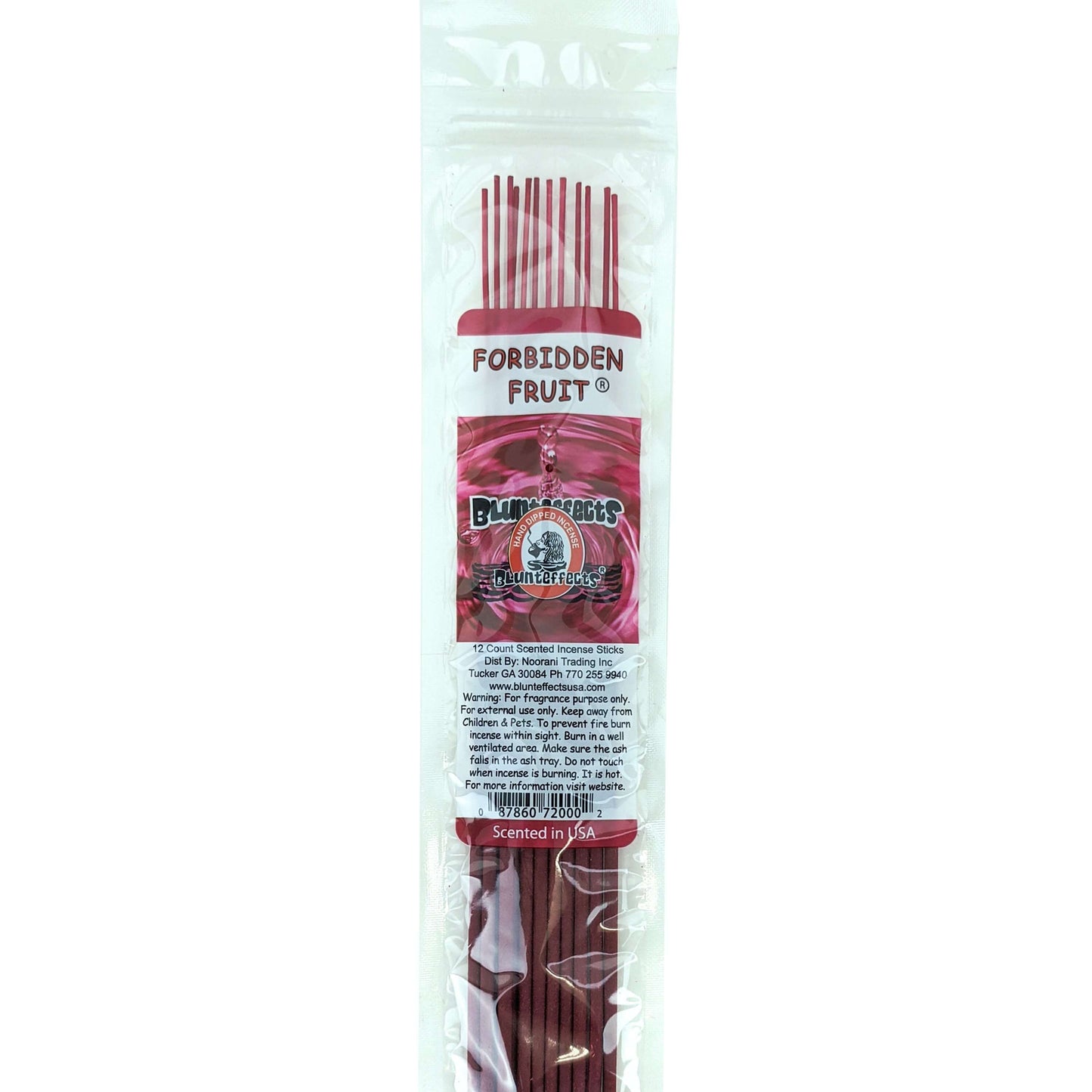 10.5" BluntEffects Incense Fragrance Wands, 12-Pack Forbidden Fruit Scent