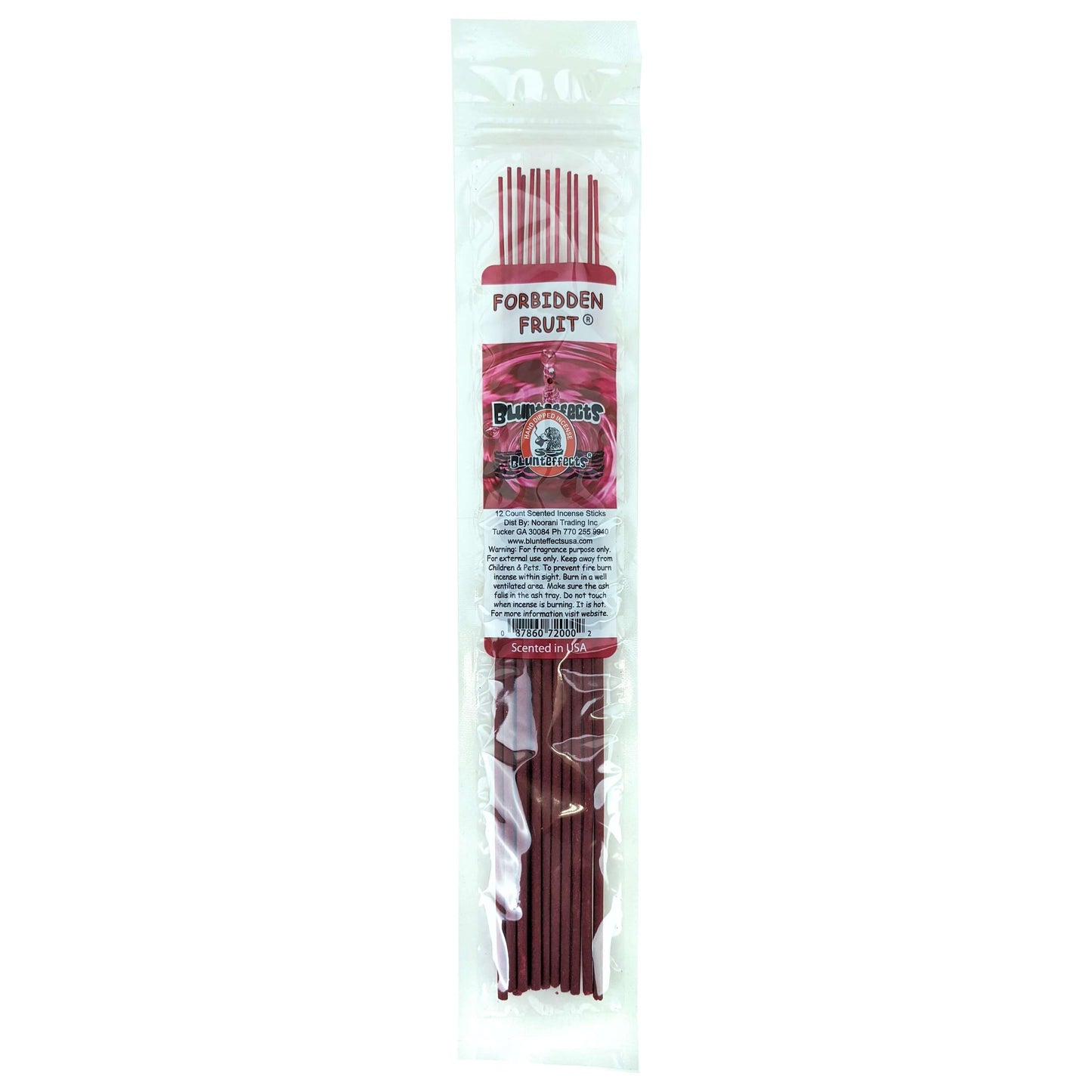 10.5" BluntEffects Incense Fragrance Wands, 12-Pack Forbidden Fruit Scent