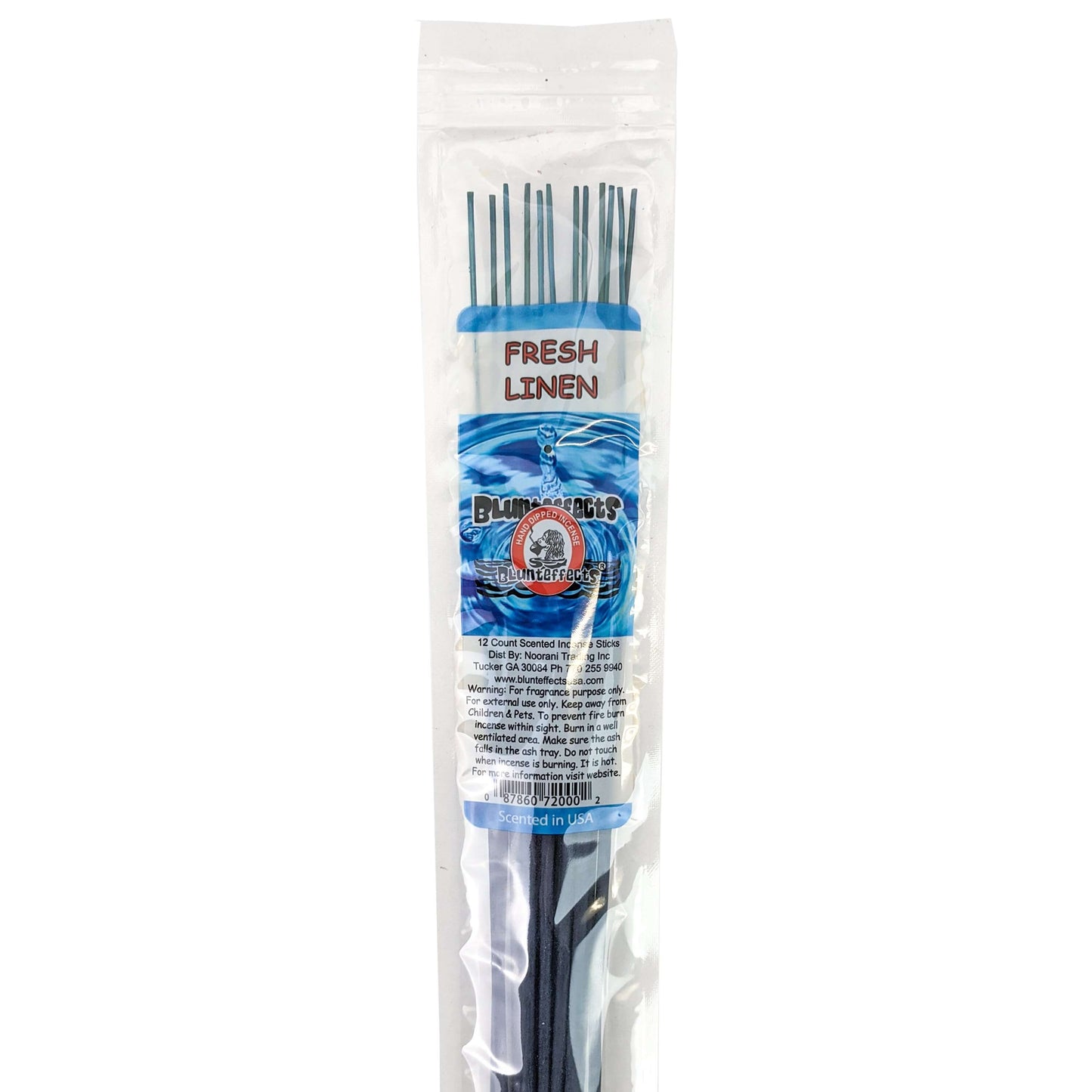 10.5" BluntEffects Incense Fragrance Wands, 12-Pack Fresh Linen Scent