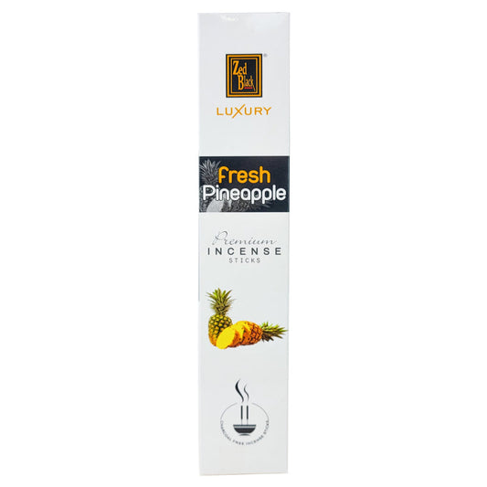 Fresh Pineapple Scent 9" Zed Black Luxury Incense, 12-Stick Pack