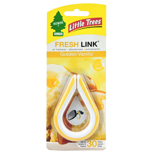 Golden Vanilla Scent Little Trees Fresh Link Air Freshener