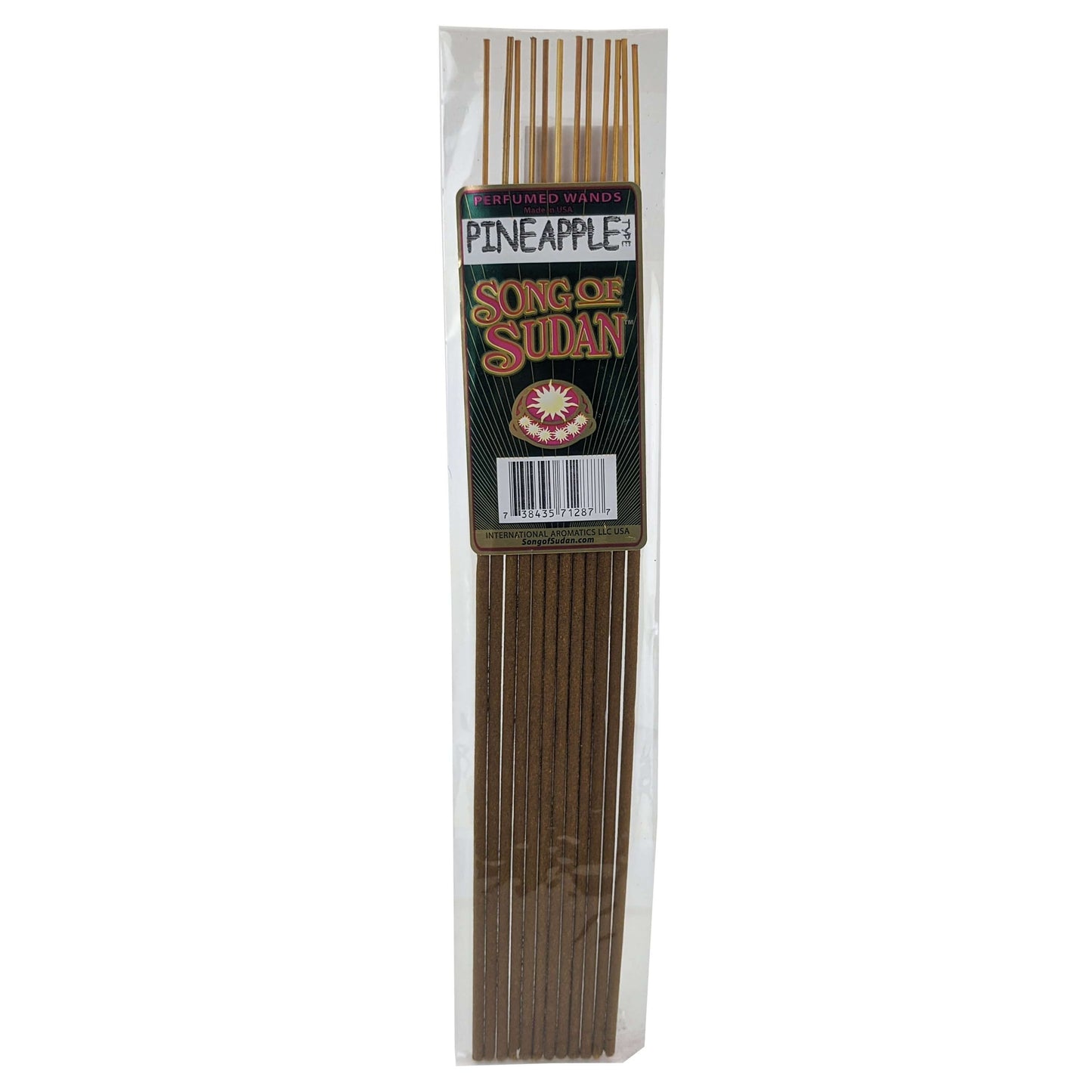 Song Of Sudan Handmade 11" Incense Sticks - Pineapple Type Scent - 12 Sticks