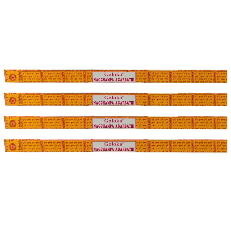 Goloka Nag Champa Agarbathi Incense Sticks, 8-Stick Square Packs