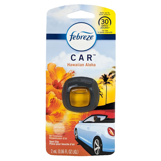 Febreze Car Vent Clip Air Freshener, Hawaiian Aloha Scent