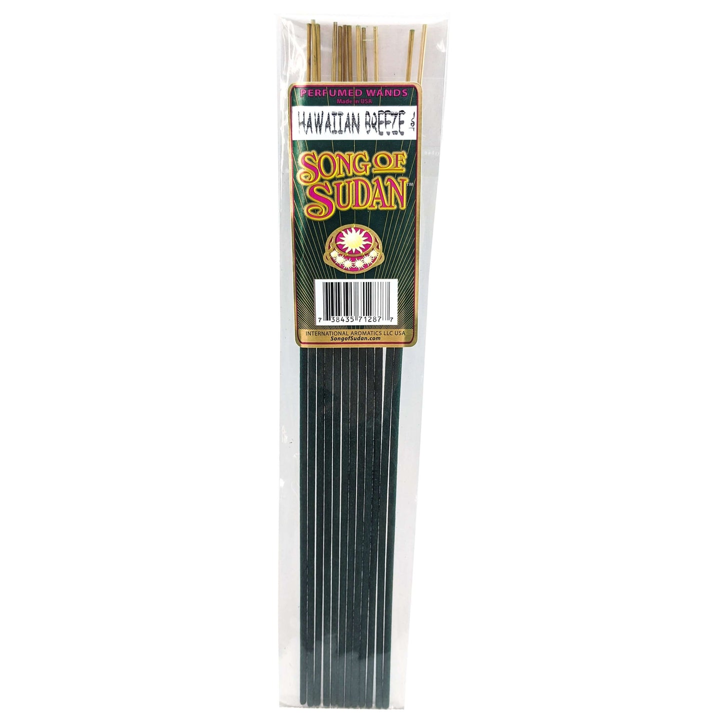 Song Of Sudan Handmade 11" Incense Sticks - Hawaiian Breeze Type Scent - 12 Sticks