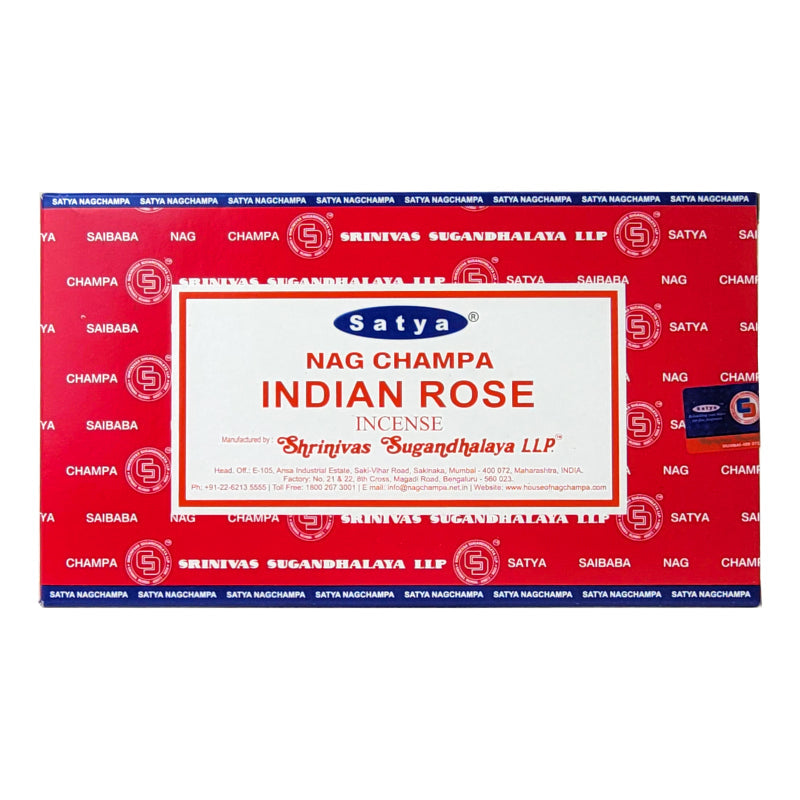 Satya Indian Rose Scent Incense Sticks, 15g Pack