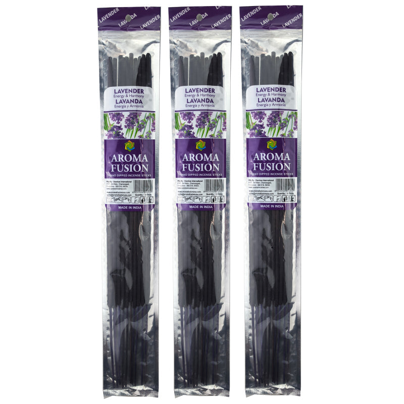 Lavender Scent Aroma Fusion 19" Jumbo Incense, 10-Stick Pack
