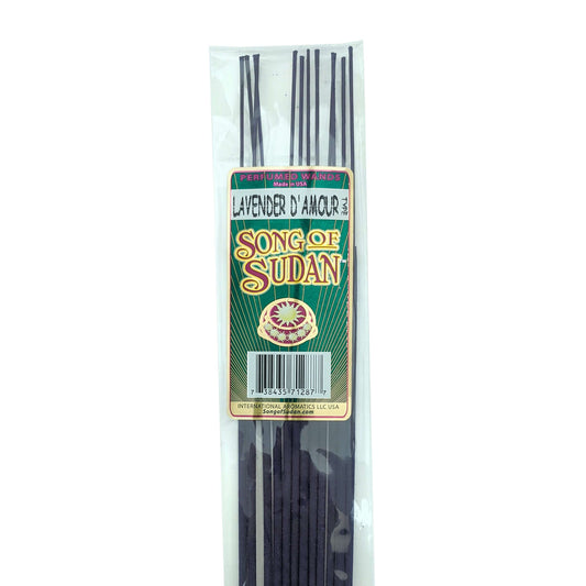 Song Of Sudan Handmade 11" Incense Sticks - Lavender D'Amour Type Scent - 12 Sticks