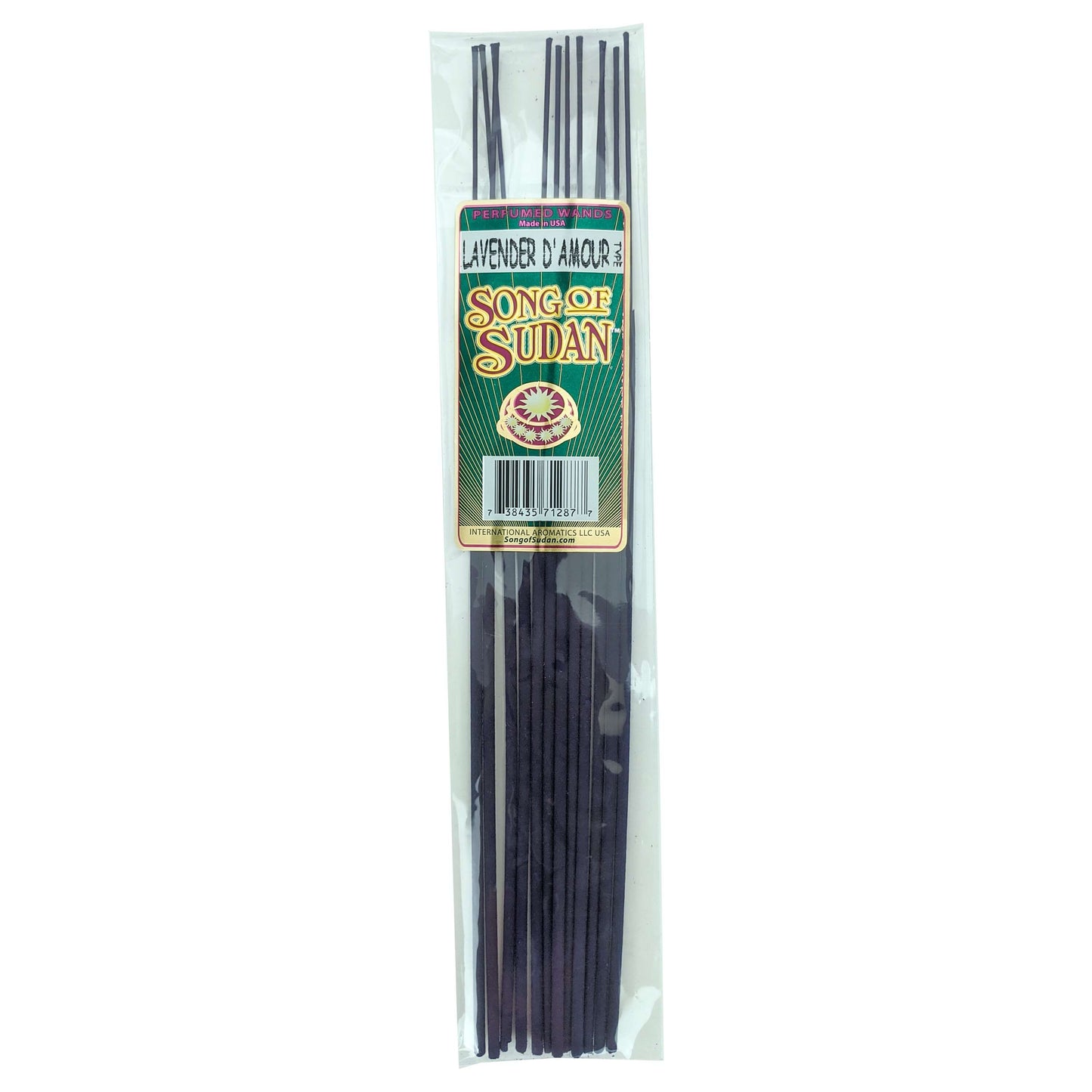 Song Of Sudan Handmade 11" Incense Sticks - Lavender D'Amour Type Scent - 12 Sticks
