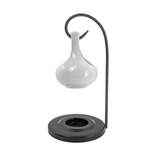 White Tear Drop Oil Warmer