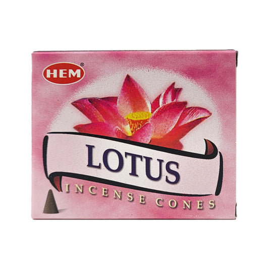 HEM Lotus Scent Incense Cones, 10 Cone Pack