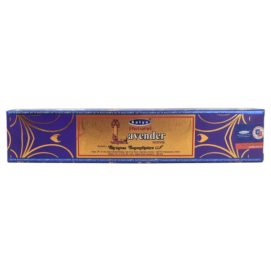 Satya Natural Lavender Incense Sticks, 15g Pack