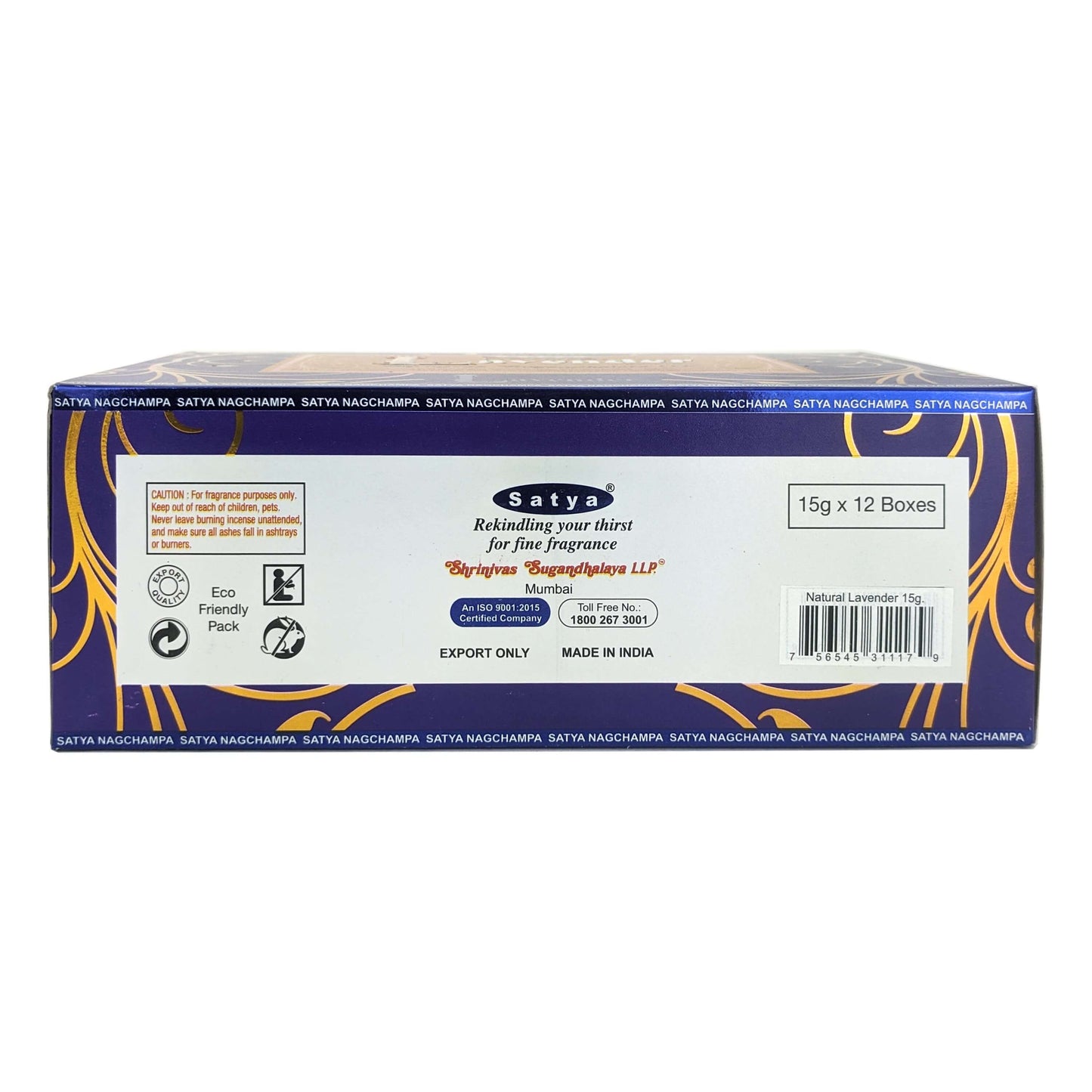 Satya Natural Lavender Incense Sticks, 15g Pack