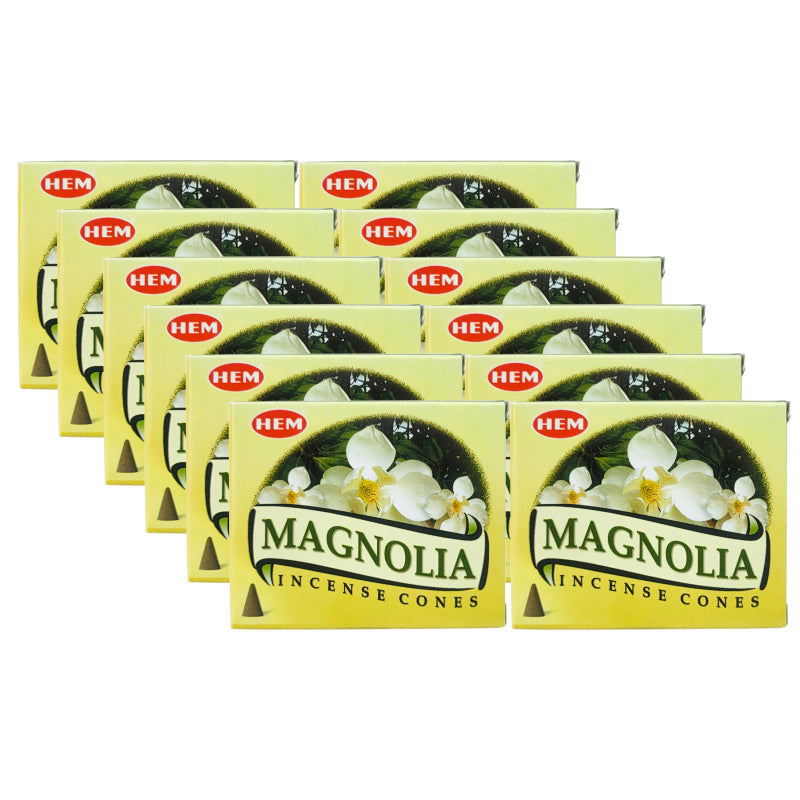 HEM Magnolia Scent Incense Cones, 10 Cone Pack