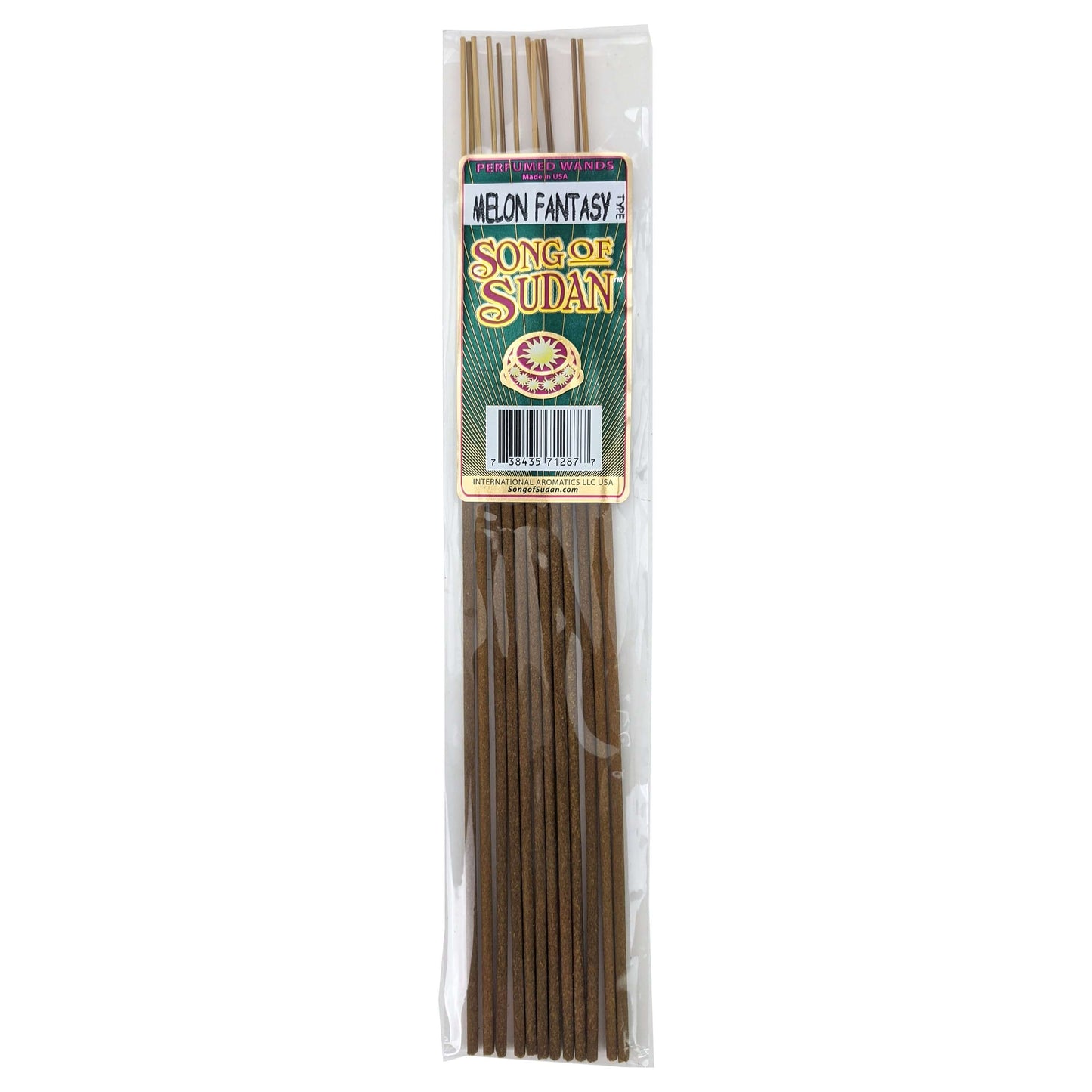 Song Of Sudan Handmade 11" Incense Sticks - Melon Fantasy Type Scent - 12 Sticks
