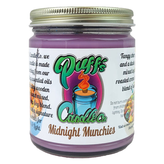 Midnight Munchies Scent 9oz No Pendy Jar Candle, Puff's Candle Co