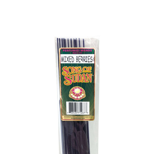 Song Of Sudan Handmade 11" Incense Sticks - Mixed Berries Type Scent - 12 Sticks