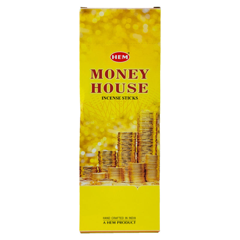 HEM Incense Sticks 20-Stick Hex Packs, Money House Scent