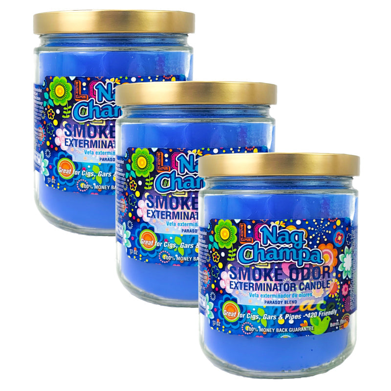 Nag Champa 4" Odor Exterminator Glass Jar Candle 13oz
