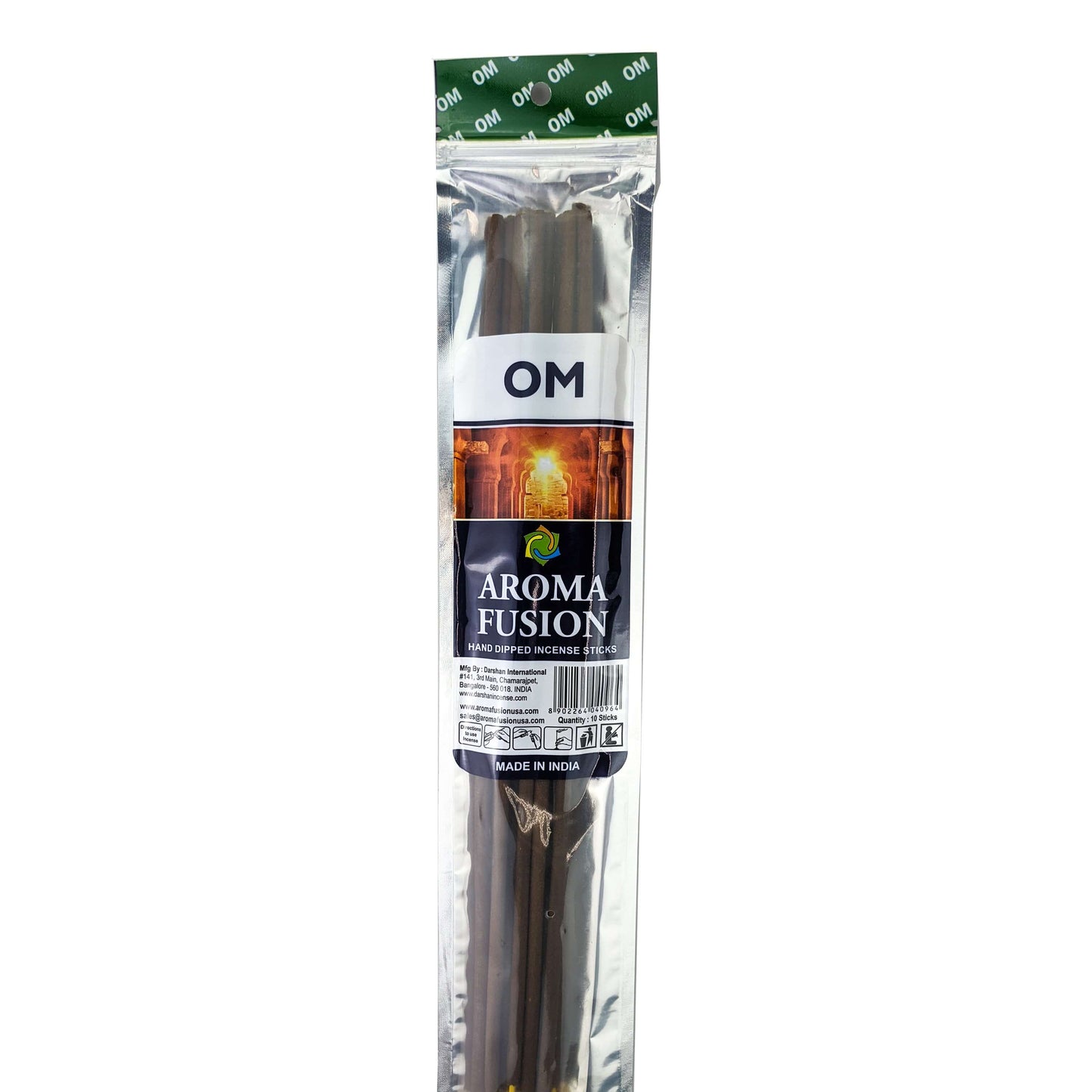OM Scent Aroma Fusion 19" Jumbo Incense, 10-Stick Pack