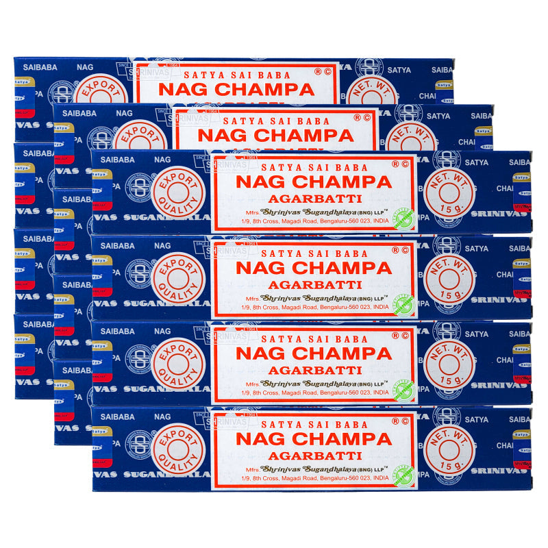 Nag Champa (Blue Box) Incense Sticks by Satya BNG, 15g Packs