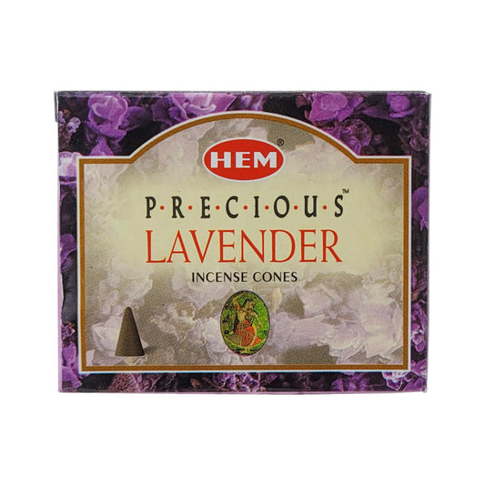 HEM Precious Lavender Scent Incense Cones, 10 Cone Pack