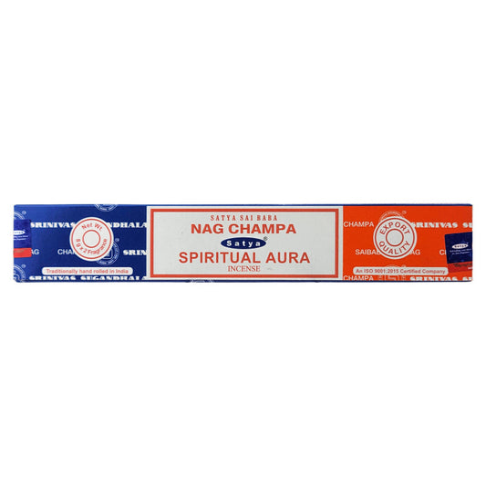 Satya Nag Champa + Spiritual Aura Incense Sticks, 16g Combo Pack