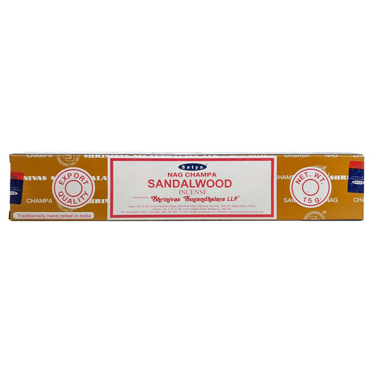 Satya Nag Champa Sandalwood Incense Sticks, 15g Pack