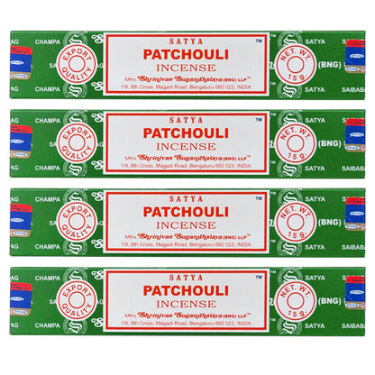 Patchouli Incense Sticks by Satya BNG, 15g Packs