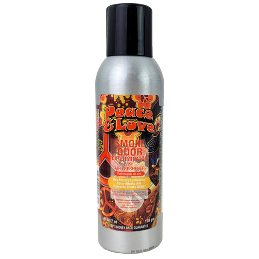 Peace & Love Scent 7oz Smoke Odor Exterminator Aerosol Can Spray