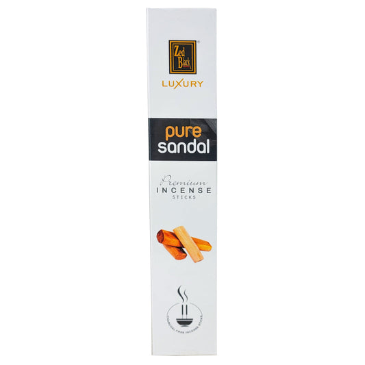 Pure Sandal Scent 9" Zed Black Luxury Incense, 12-Stick Pack