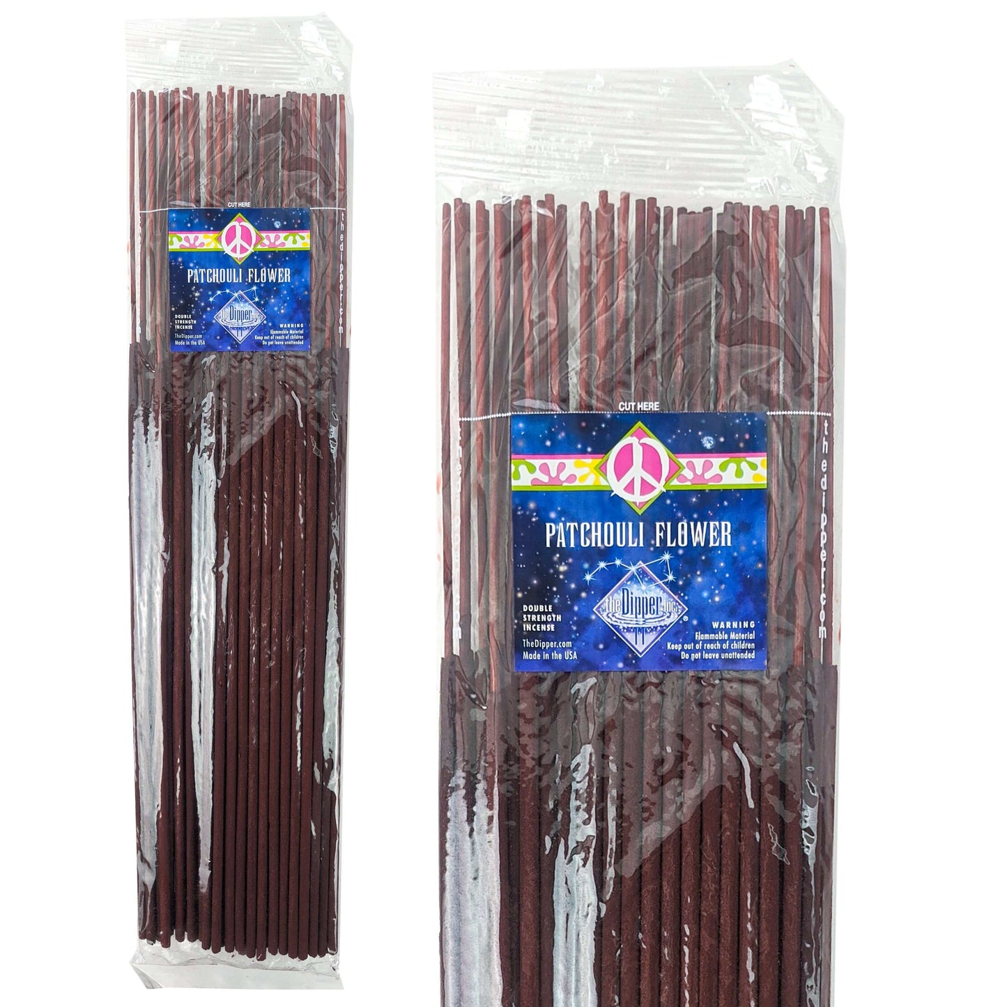 Patchouli Flower Scent 19" Incense, 50-Stick Pack, by The Dipper