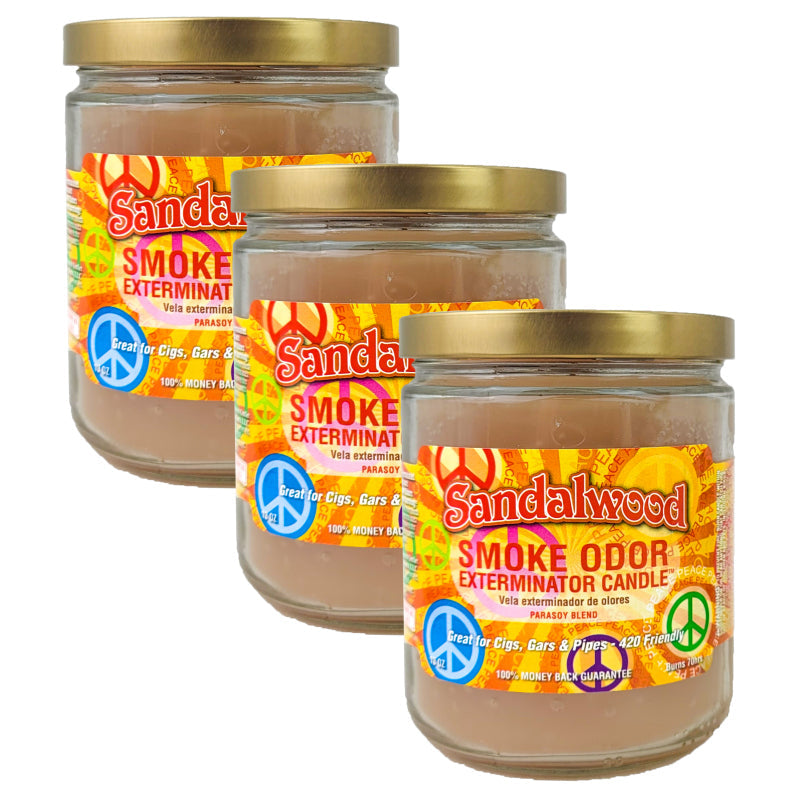Sandalwood 4" Odor Exterminator Glass Jar Candle 13oz
