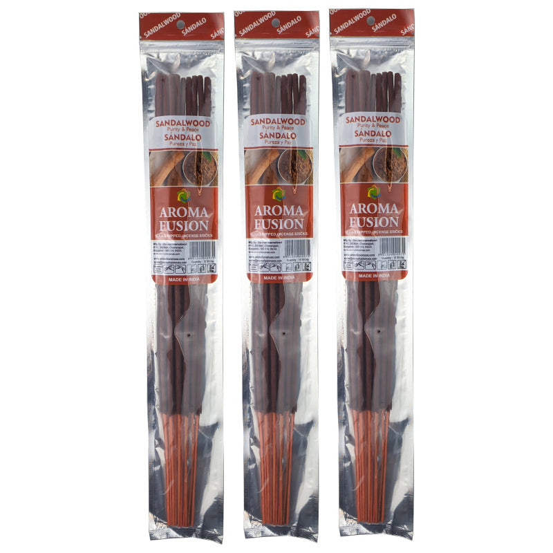 Sandalwood Scent Aroma Fusion 19" Jumbo Incense, 10-Stick Pack