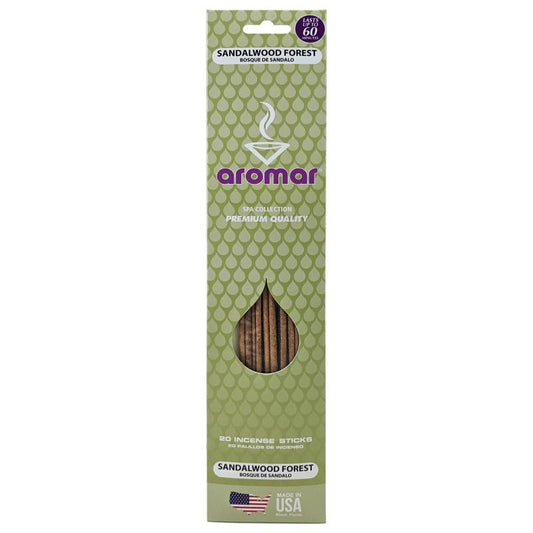 Sandalwood Forest Scent 11" Aromar Incense Sticks, 20-Stick Pack
