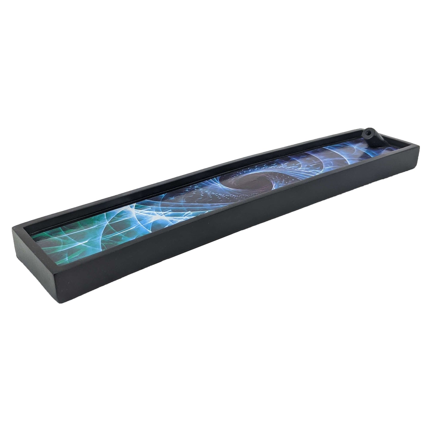 Poly Stone Incense Burner Blue & Green Vortex 2