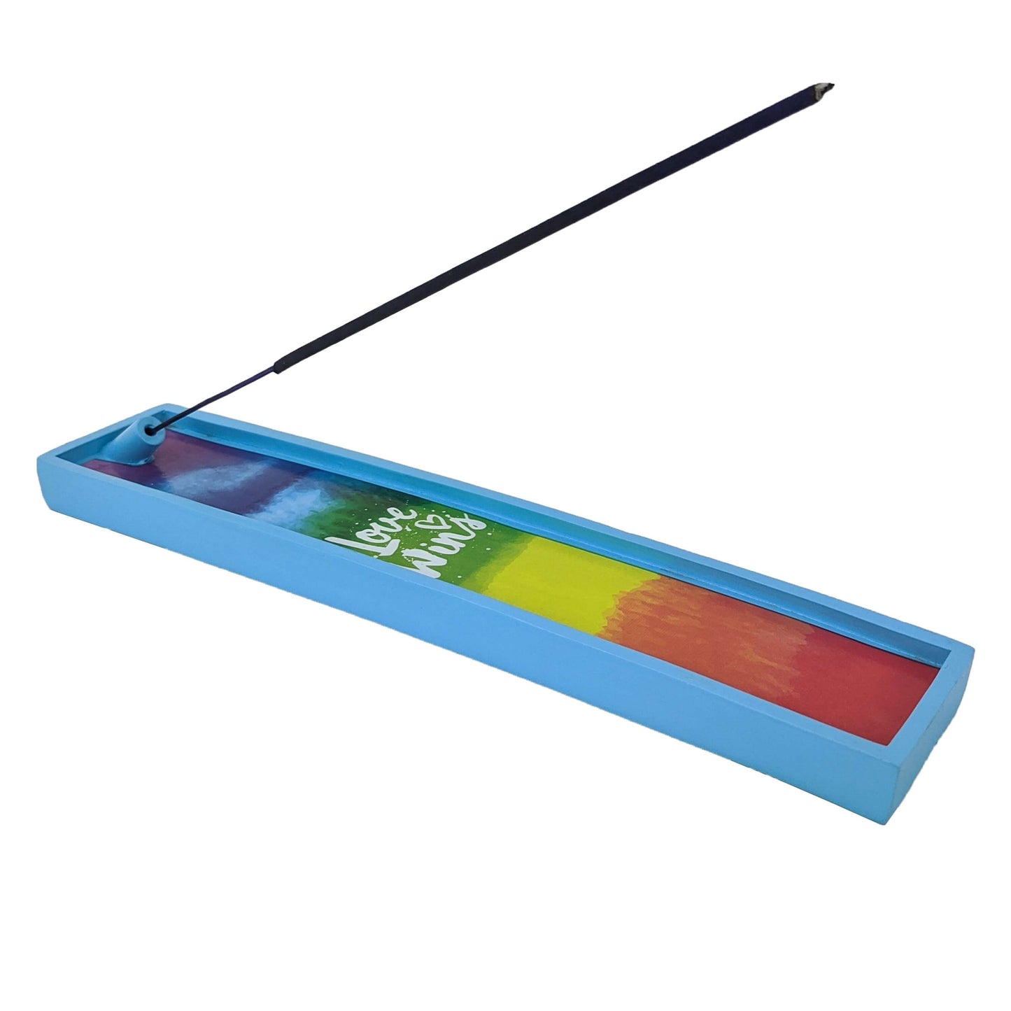 Poly Stone Incense Burner Love Wins Rainbow 1