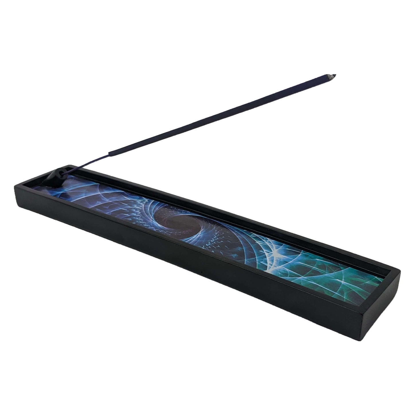 Poly Stone Incense Burner Blue & Green Vortex 1