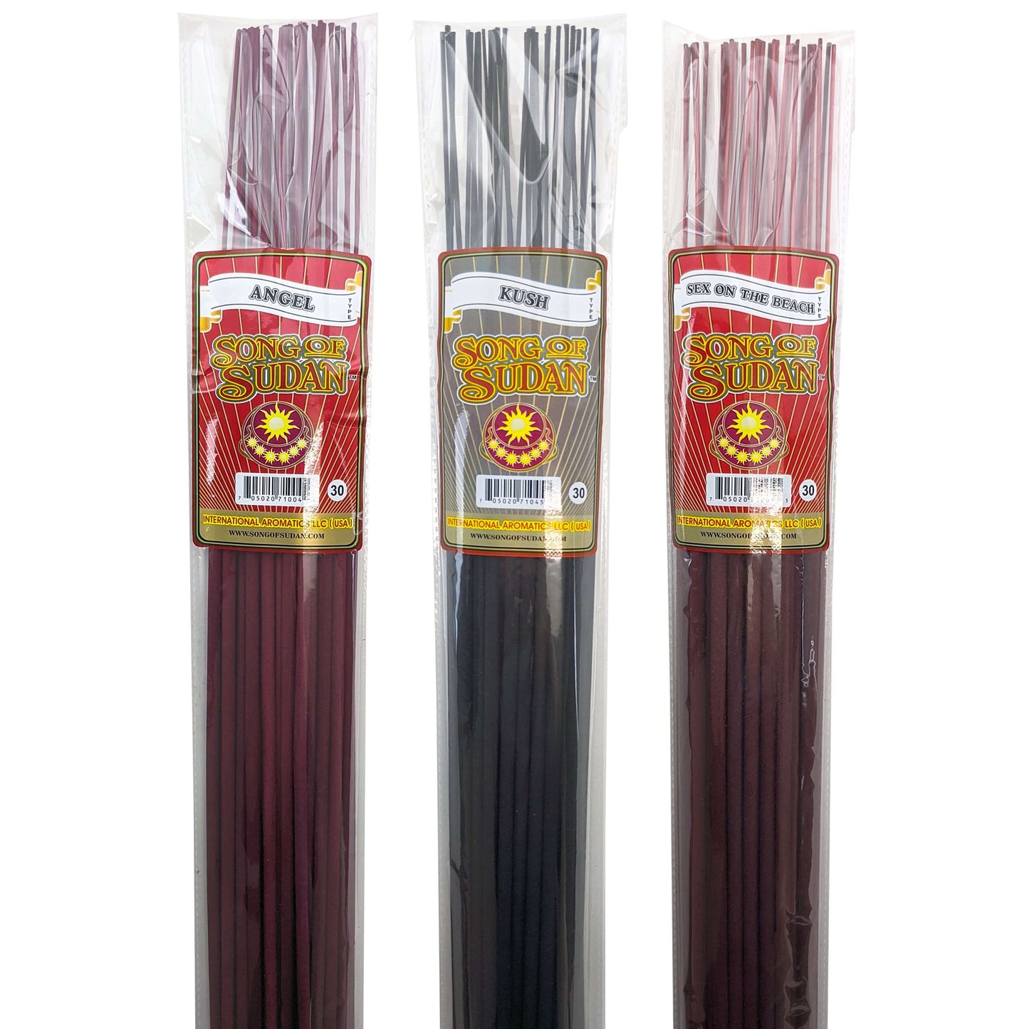 3-PACK Assorted Song Of Sudan Handmade 19" Jumbo Incense Sticks
