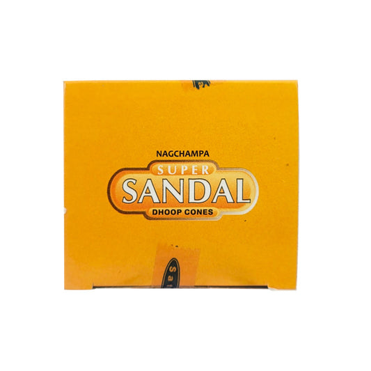 Satya Nag Champa Incense Cones, Box of 12 Dhoop Cones, Super Sandal Scent