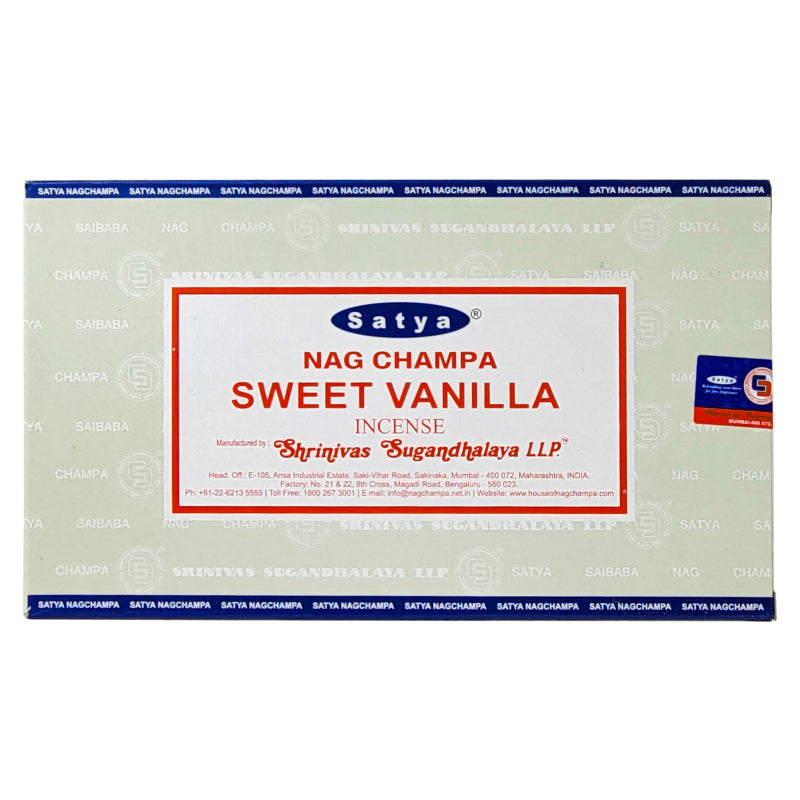 Satya Sweet Vanilla Scent Incense Sticks, 15g Pack