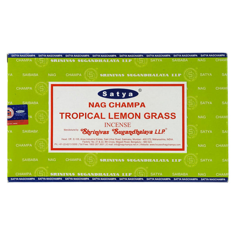 Satya Tropical Lemon Grass Scent Incense Sticks, 15g Pack