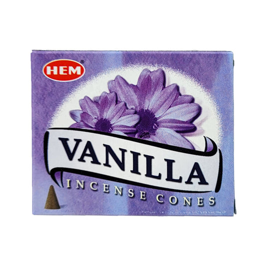 HEM Vanilla Scent Incense Cones, 10 Cone Pack
