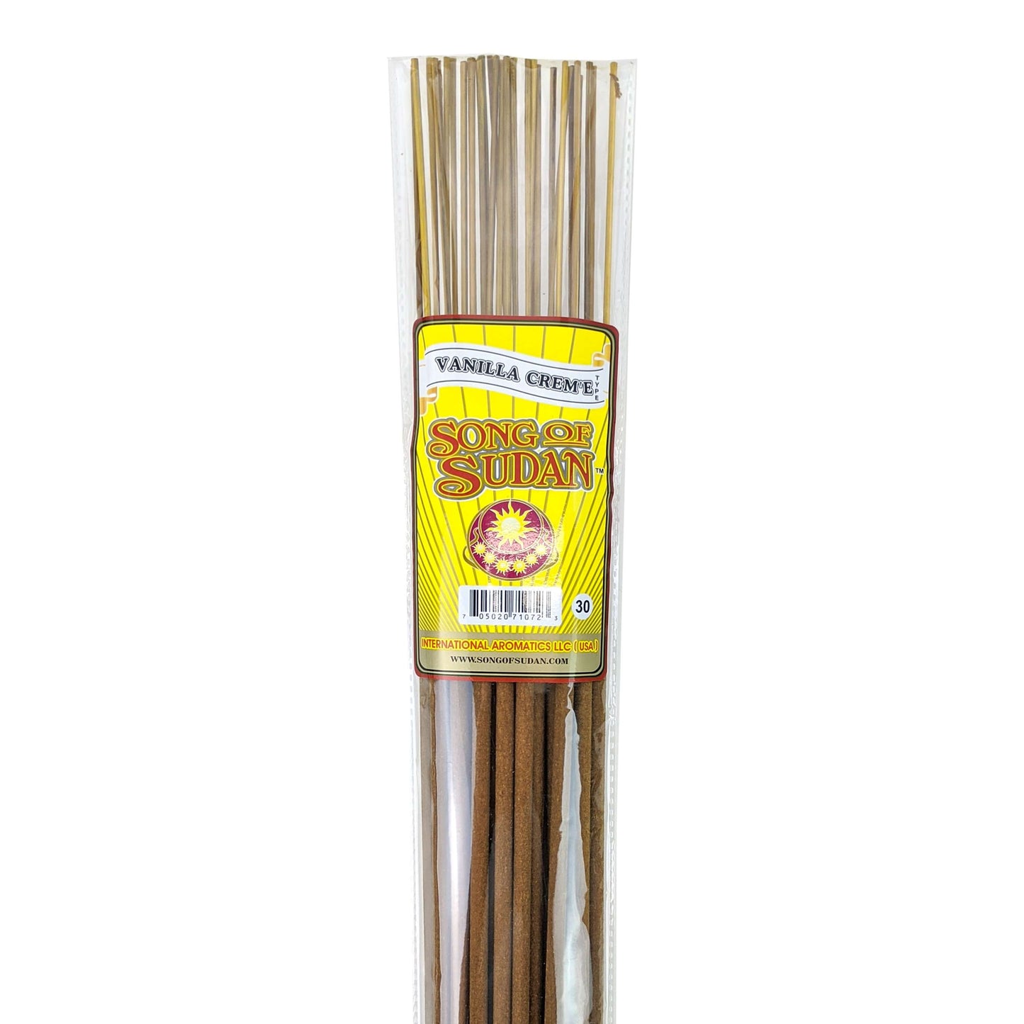 Vanilla Creme Type Scent, Song Of Sudan 19" Jumbo Incense
