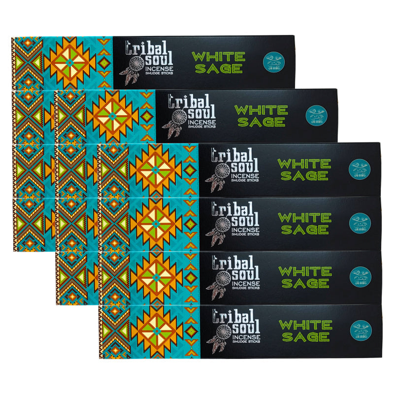 White Sage 15g 8" Incense Pack, by Tribal Soul